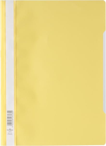 Durable snelhechtmap ft A4 geel 25 stuks
