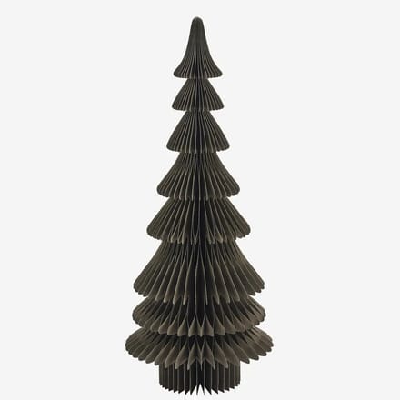 Madam Stoltz - Staande Papieren Kerstboom L - greige/grijs - 93 cm