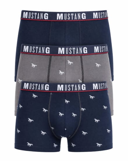 Mustang - 3 pack - Boxershorts - Blauw/Grijs - S
