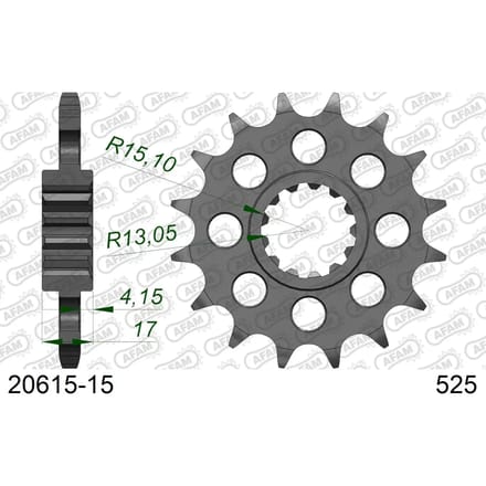 Tandwiel Afam 525 15 dents