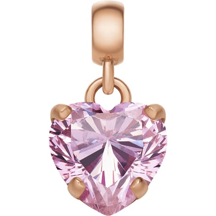 Daniel Wellington DW Charm Heart Crystal 12x6mm Rose Gold/Pink