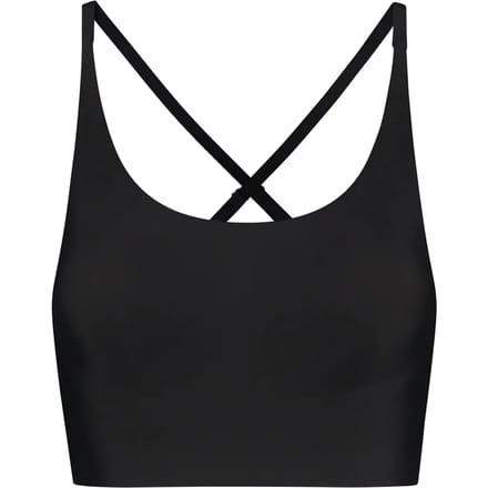 Bye Bra ronde hals bralette, naadloze bralette zonder beugel met lichte ondersteuning, zachte stretchstof, onzichtbare pasvorm voor dagelijks gebruik, 3 kleuren, S-XXL (VK, Alpha, L, Regular, Regular, Standard, Zwart)