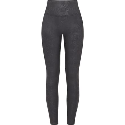 Spanx - Maat L - Faux Leather Leggings Foil Snake Print - Kleur Zwart