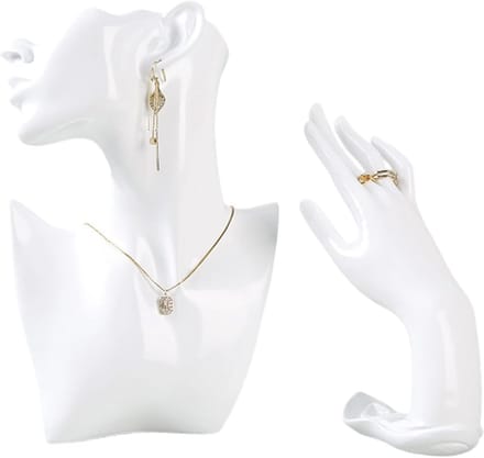 Mannequin Buste Display - Sieraden Houder - Sieraden Presenteren - Stevige Hars Constructie - 2 stuks - Niet gespecificeerd
