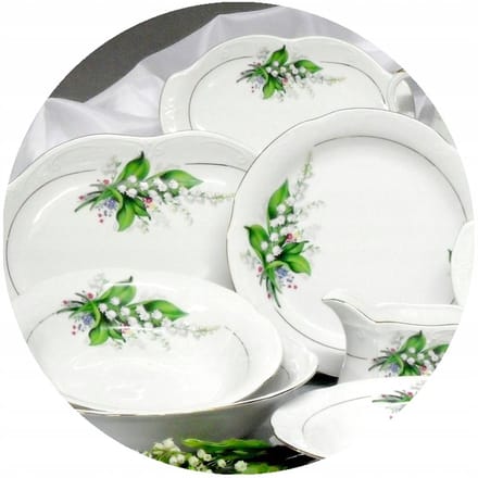 Kamélia Porseleinen Saladekom 26cm - Handgemerkt met goud