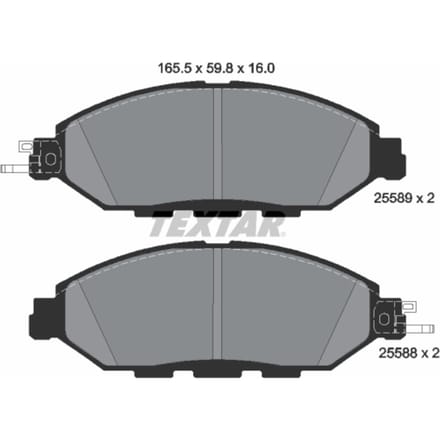 Remblok set, schijfrem TEXTAR 2558903