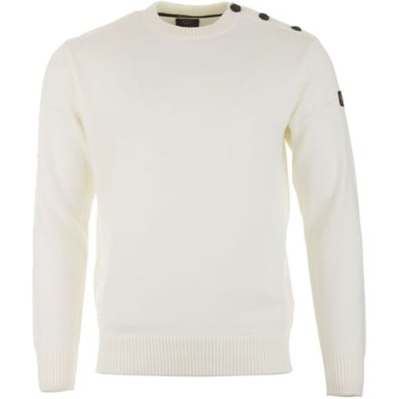 Paul & Shark Trui Bretagne Button Shoulder Off White / male