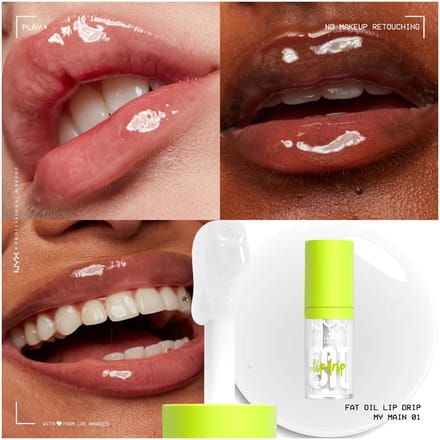 NYX Professional Makeup Fat Oil Lip Drip 12H Hydration Non-Sticky Finish Lip Gloss 4.8ml (Various Shades) - MY MAIN