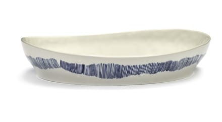 Serax Feast Dienblad S - wit / stripes blauw