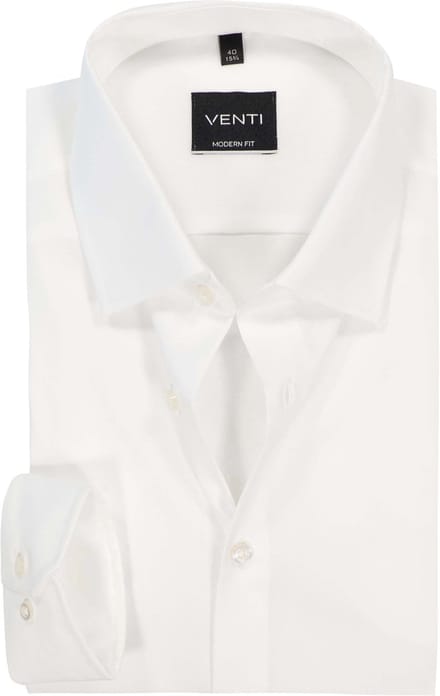 VENTI modern fit overhemd - mouwlengte 72 - beige - Strijkvrij - Boordmaat: 39 (EU maat: M)