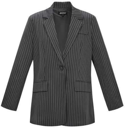 Woven Polyester Fiber Women's Suit Set Elegant Stripes Fall/Winter