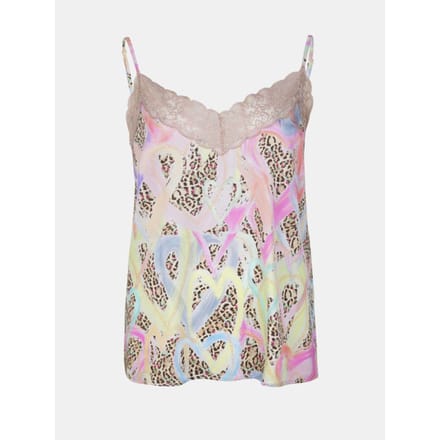 Mucho Gusto Slip top leopard hartjes