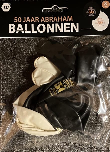 Ballonnen - 50 jaar Abraham Decoratie Set - 6 stuks