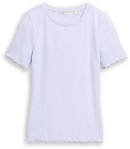 Tom Tailor Denim - Slim fit T-shirt met ribbelstructuur - Maat XXL - mountain sky blue