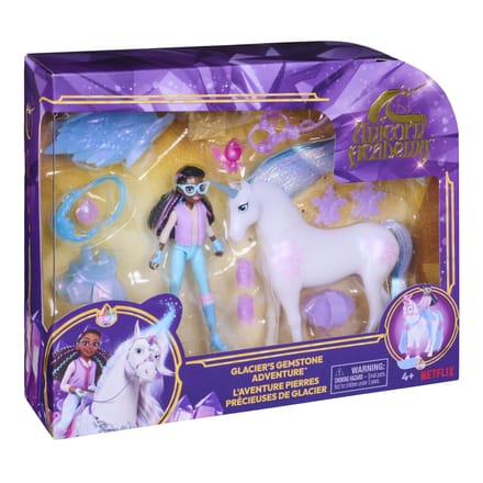 Spinmaster Unicorn Academy – Glacier' Gemstone Adventure - Pop Layla & Unicorn Glacier (11.5 cm & 12.5 cm)