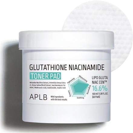 APLB Glutathione Niacinamide Toner Pad 100ml (60 pads) #100ml (60Pads) 1PCS white