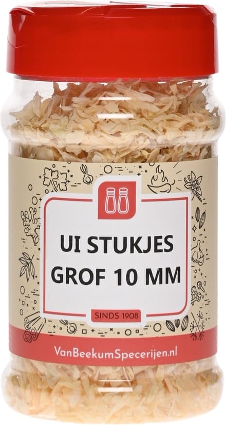 Van Beekum Specerijen - Ui Stukjes Grof 10 mm - Strooibus 60 Gram