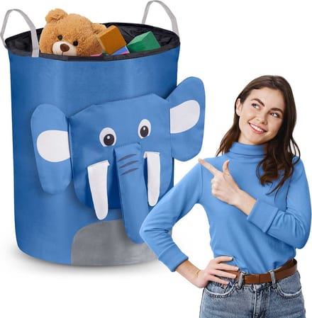 Nukido speelgoedmand - blauwe olifant