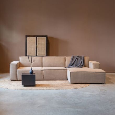 LUMZ Moderne hoekbank beige rechts