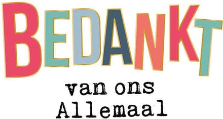 Wenskaart Bedankt van ons allemaal