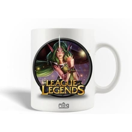 Mug en Céramique - League of Legends - Soraka Dryad - 30cl - Compatible Lave-Vaisselle - Blanc
