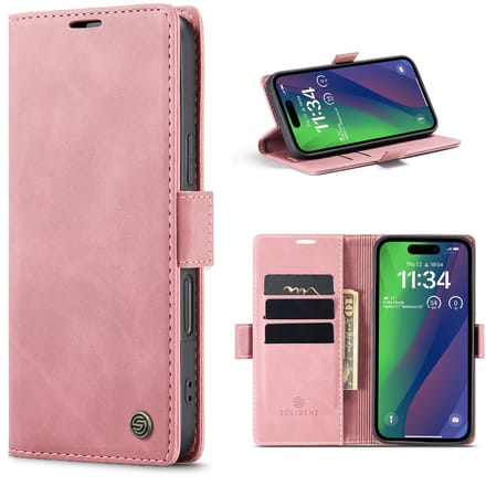 Solidenz Hoesje - Geschikt voor iPhone 17 Pro Max - Urban Book - Roze