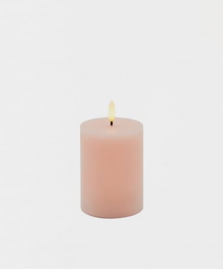 Sirius LED Kaars – Stompkaars Ø7,5×10 cm – Dusty Peach / Licht Roze / Oranje / Perzik