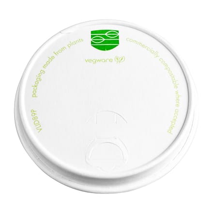 Vegware 89-Series composteerbare koffiebeker deksels (1000 stuks)