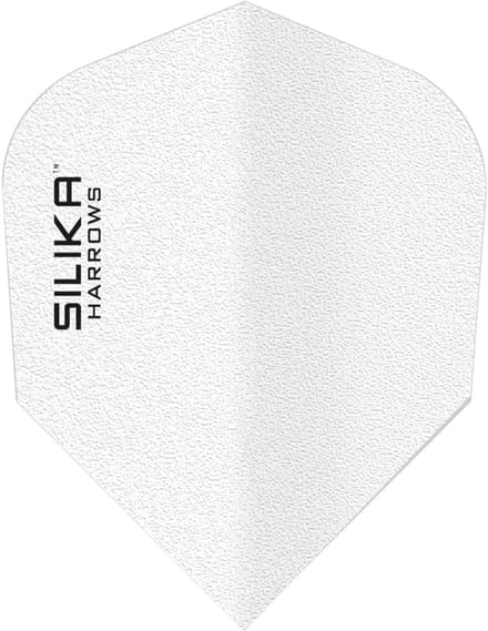 Stevige Witte Dart Flights met Kristal Coating - Maat 6