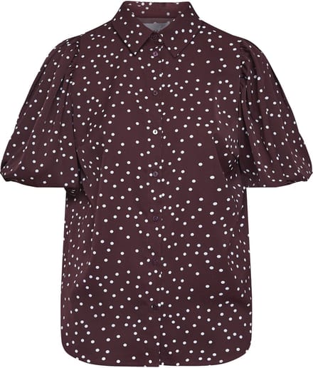 SISTERS POINT Ella-sh60 - Dames Blouse - Bordeaux/dot- Maat M