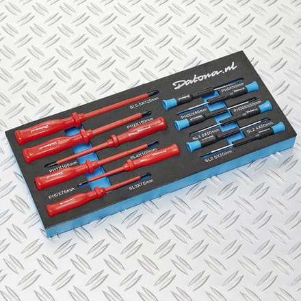 Datona® Geïsoleerde- en precisie schroevendraaier set 12-delig in Pro softmodule