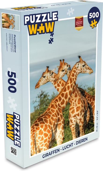 Puzzel Giraffen - Lucht - Dieren - Legpuzzel - Puzzel 500 stukjes