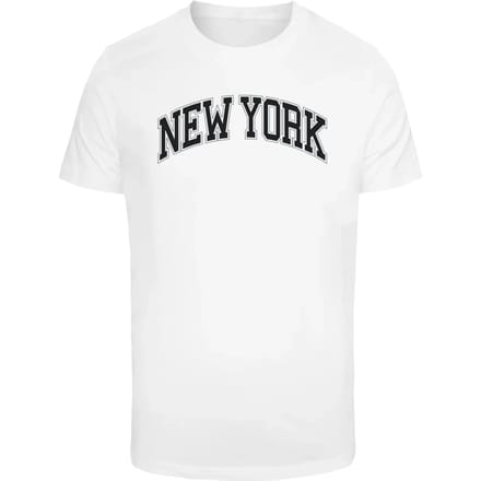Mister Tee - NY Wording Heren Tshirt - S - Wit