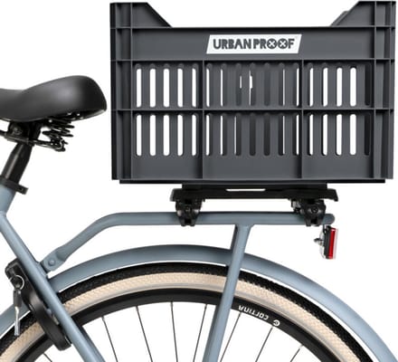 Fiets Gerecyclede fietskrat Urban Proof Click 30 liter - Asgrijs