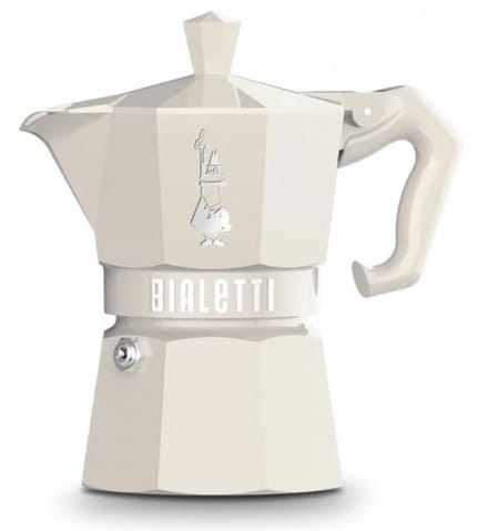 Machine à expresso Bialetti Mocha Exclusive Cream 3 tasses à feu direct (Machine à café) crème