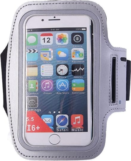 Hardloop Armband Telefoon | Geschikt voor Motorola E13 / E20 / E22 / E32 / E32s / E40 | Hardloop Armband | Sport Hardloopband | Hardloop Telefoonhouder | Grijs