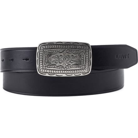 Levi's Western Plaque Belt In Black Größe: 80 | Gürtel Outlet | Herren | Schwarz