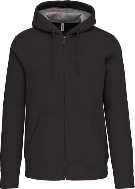 Kariban Hooded sweater met rits K444 - Dark Grey - S