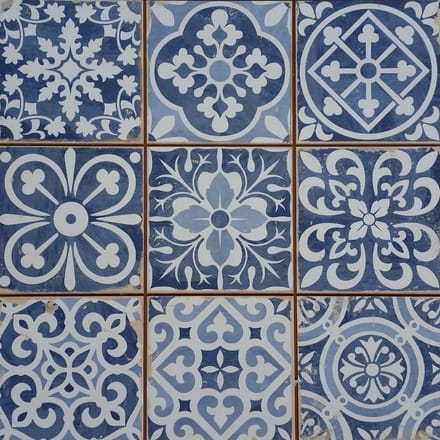 Marokkaanse tegels Rahel Blauw Patchwork