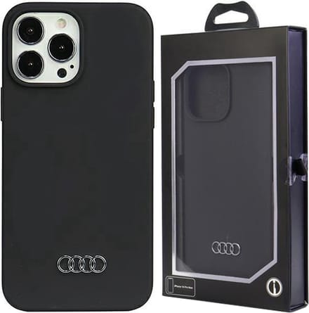 Audi Silicone Back Case - Geschikt voor Apple iPhone 13 Pro Max (6.7") - Zwart