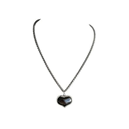 FlowJewels - ketting met hart - stainless steel - zilver kleurig