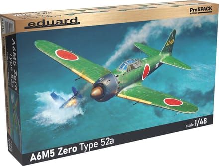 Eduard Modelbouwpakket Vliegtuigen - 82216 Mitsubishi A6M5 Zero Type 52a - Model 52 Kō WWII - ProfiPACK Edition - Japans Vliegtuig Plastic - 1:48 - Modelbouw