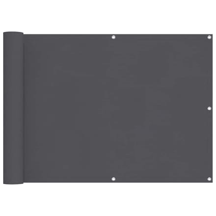 vidaXL - Balkonscherm - Oxford - textiel - 75x600 - cm - antraciet