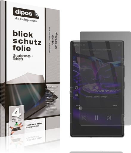 dipos – Matte Privacy Screenprotector geschikt voor AHENOD G15 MP3-Player | Anti-Spy Beschermfolie
