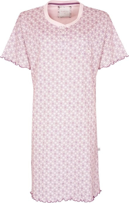 Tenderness Dames Nachthemd - 100% Katoen - Lichtroze - Maat S