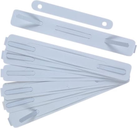 Kangaro snelhechterstrip - zelfklevend - PP - wit - 2-gaats - 100 stuks - 07063-09