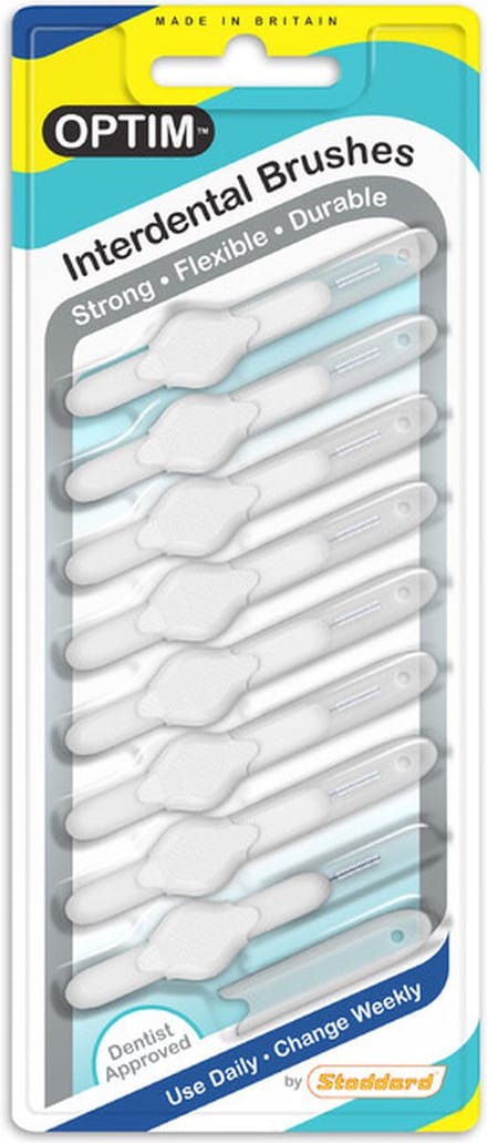 Stoddard Optim interdentale borsteltjes | interdentale ragers WIT, 0,35 MM (8 stuks in verpakking)