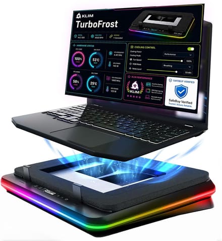 Laptop Koeler - Notebook Ventilator - Prestaties Verhogen - 4 Turboventilatoren - Tot 17 inch - Grijs