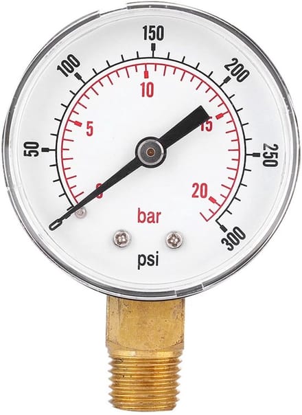 Allecto - Drukmeter - Dubbele schaal - Voor olie en gas - 1/4 Bspt