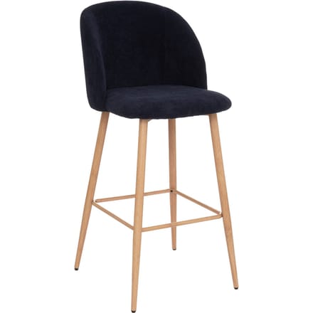 Eazy Living Ribstof Barkruk Royal Donker Blauw